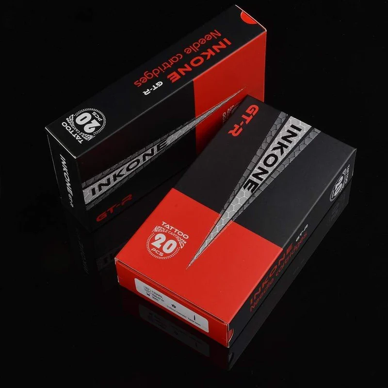 20 Stück INKONE Einweg-Tattoo-Patronennadeln Permanent Make-up-Maschine sterile Nadel 0601rl 0801rl 0.25 mm Anzug für PMU