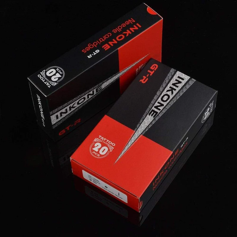 20 Stück INKONE Einweg-Tattoo-Patronennadeln Permanent Make-up-Maschine sterile Nadel 0601rl 0801rl 0.25 mm Anzug für PMU