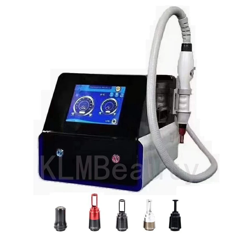 Tragbare 1064 nm 532 nm 1320 nm ND YAG Laser Spots Tattooentfernung Augenbrauenpigment Pikosekunden-Schwarzpuppe Schönheitsmaschine