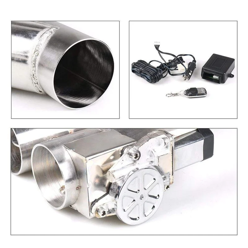 2.25''/2.5''/3.0'' Edelstahlkrümmer Y-Rohr Elektrischer Auspuffausschnitt Doppelventil mit ferngesteuertem Ausschnitt-Fallrohr-Kit
