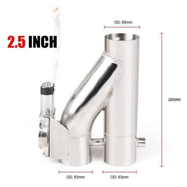 2.25''/2.5''/3.0'' Edelstahlkrümmer Y-Rohr Elektrischer Auspuffausschnitt Doppelventil mit ferngesteuertem Ausschnitt-Fallrohr-Kit