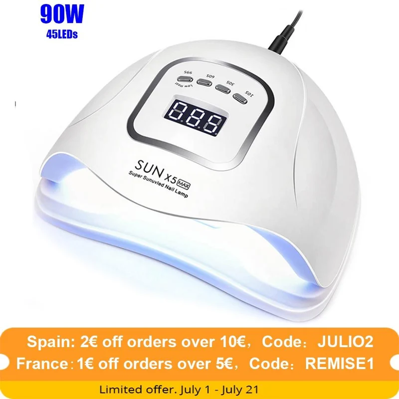 90/72/36W LED Lampe Nagel Trockner 45/36/18 LEDs UV Eis Lampe Für Trocknen Gel Polnisch timer Auto Sensor Maniküre Werkzeuge