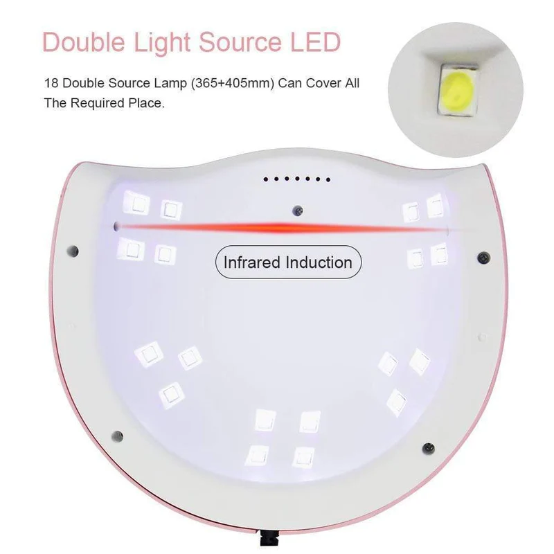 90/72/36W LED Lampe Nagel Trockner 45/36/18 LEDs UV Eis Lampe Für Trocknen Gel Polnisch timer Auto Sensor Maniküre Werkzeuge