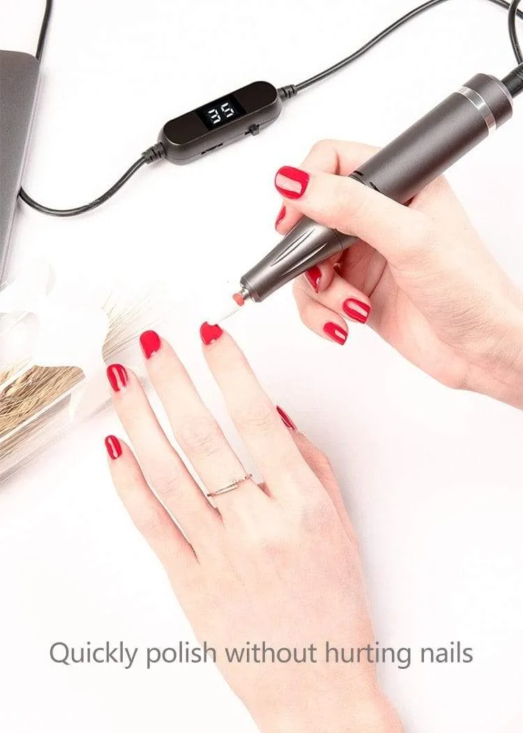 35000 U/min Wiederaufladbare tragbare Nagelbohrmaschine Elektrische Nagelfeile Manikürebohrer Set Beruf Nagelwerkzeuge für Nagelstudio