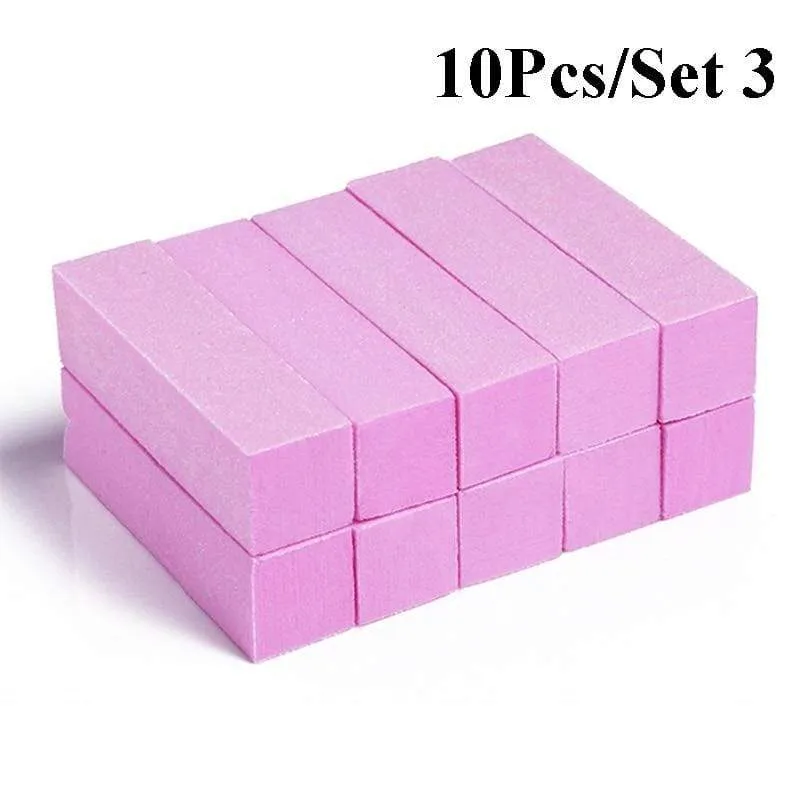 5/10 Stück Nagelpuffer Feilen Set Schwamm Schleifen Block Schleifen Polieren Maniküre Pediküre Professionelle Nail Art Werkzeuge