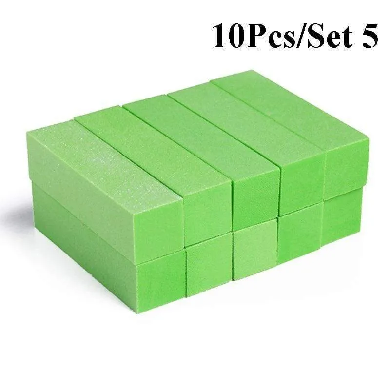 5/10 Stück Nagelpuffer Feilen Set Schwamm Schleifen Block Schleifen Polieren Maniküre Pediküre Professionelle Nail Art Werkzeuge