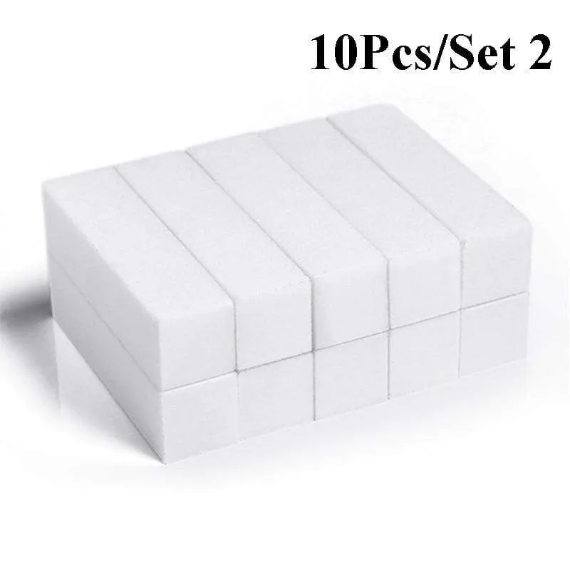 5/10 Stück Nagelpuffer Feilen Set Schwamm Schleifen Block Schleifen Polieren Maniküre Pediküre Professionelle Nail Art Werkzeuge