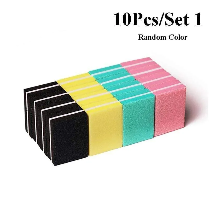 5/10 Stück Nagelpuffer Feilen Set Schwamm Schleifen Block Schleifen Polieren Maniküre Pediküre Professionelle Nail Art Werkzeuge
