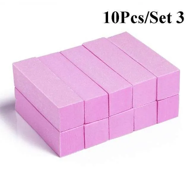 5/10 Stück Nagelpuffer Feilen Set Schwamm Schleifen Block Schleifen Polieren Maniküre Pediküre Professionelle Nail Art Werkzeuge