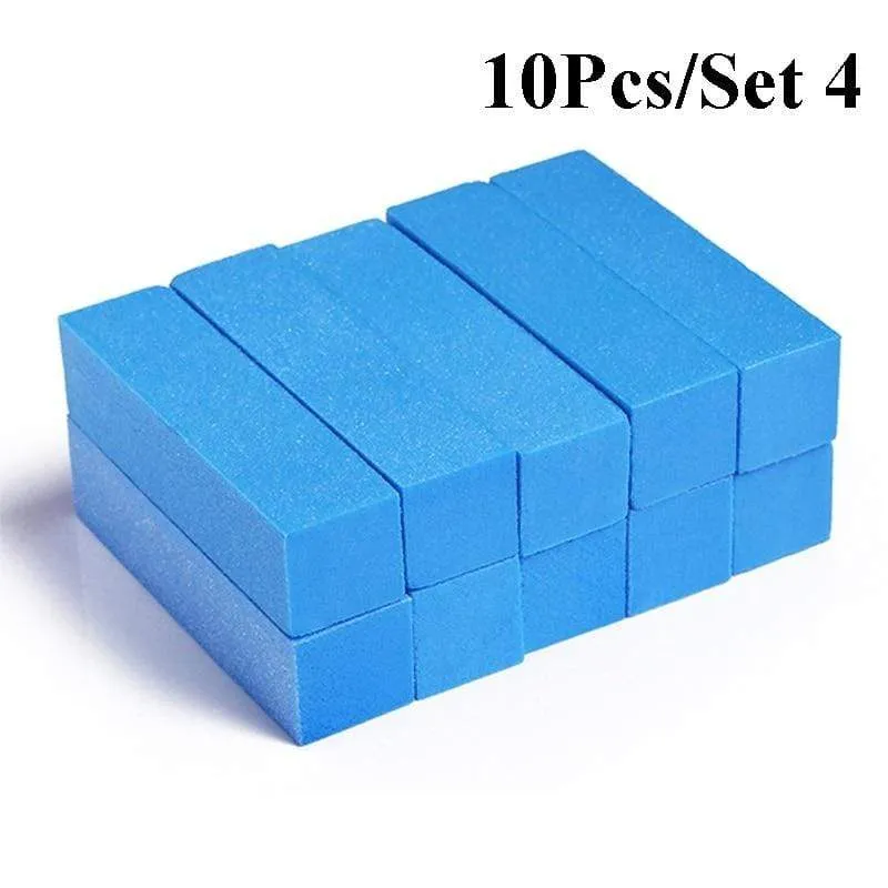 5/10 Stück Nagelpuffer Feilen Set Schwamm Schleifen Block Schleifen Polieren Maniküre Pediküre Professionelle Nail Art Werkzeuge