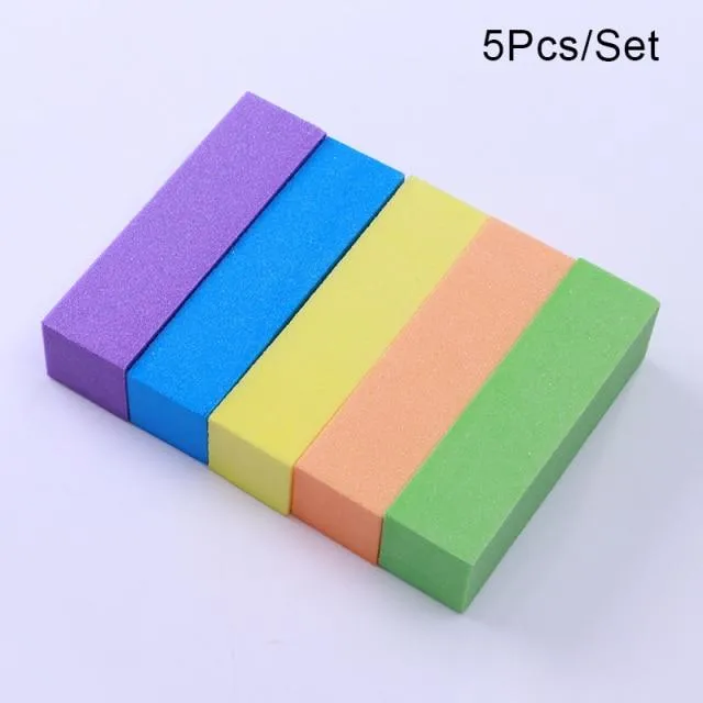 5/10 Stück Nagelpuffer Feilen Set Schwamm Schleifen Block Schleifen Polieren Maniküre Pediküre Professionelle Nail Art Werkzeuge