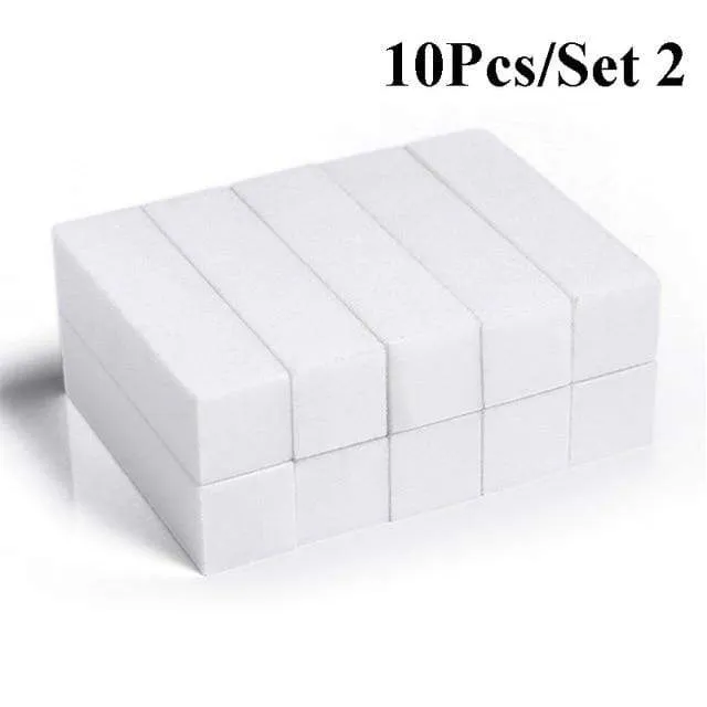 5/10 Stück Nagelpuffer Feilen Set Schwamm Schleifen Block Schleifen Polieren Maniküre Pediküre Professionelle Nail Art Werkzeuge