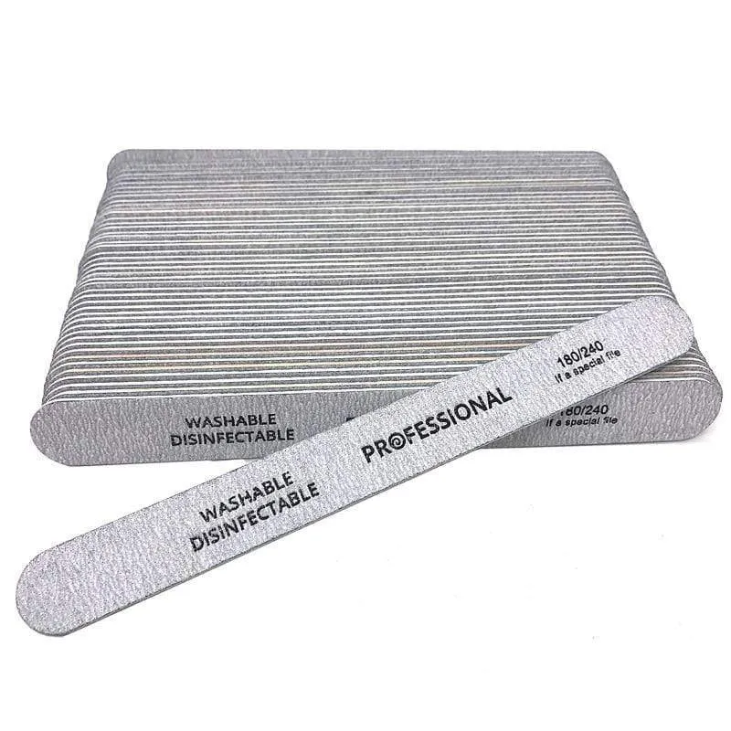 100 teile/los Professionelle Nagelfeilen 180/240 Schleifen Polieren Maniküre Pediküre doppelseitige Nagelpuffer Werkzeug Lixas Para Unhas