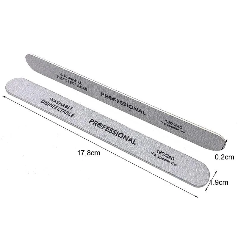 100 teile/los Professionelle Nagelfeilen 180/240 Schleifen Polieren Maniküre Pediküre doppelseitige Nagelpuffer Werkzeug Lixas Para Unhas