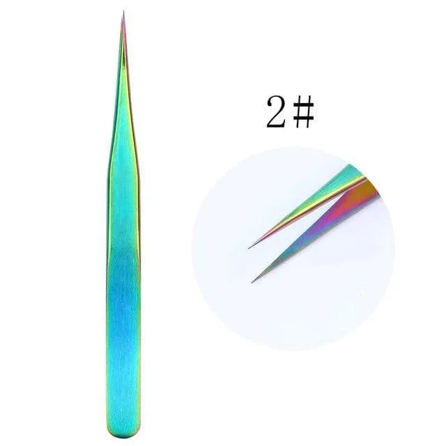 21 Stil Regenbogen Edelstahl Nagel Häutchenschieber Pinzette Nail Art Dateien UV Gel Nagellack entfernen Maniküre Pflege Groove Clean Tool
