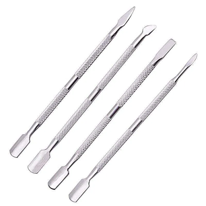 21 Stil Regenbogen Edelstahl Nagel Häutchenschieber Pinzette Nail Art Dateien UV Gel Nagellack entfernen Maniküre Pflege Groove Clean Tool