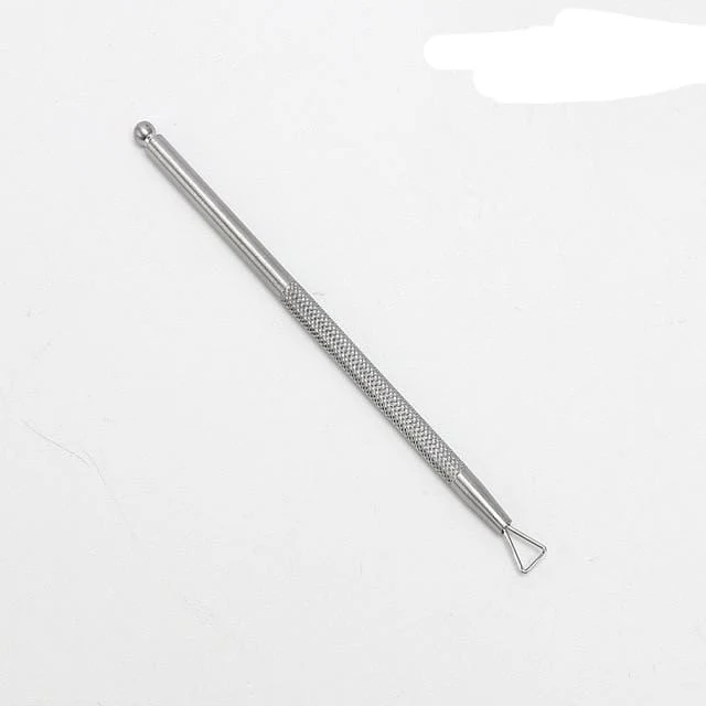 21 Stil Regenbogen Edelstahl Nagel Häutchenschieber Pinzette Nail Art Dateien UV Gel Nagellack entfernen Maniküre Pflege Groove Clean Tool