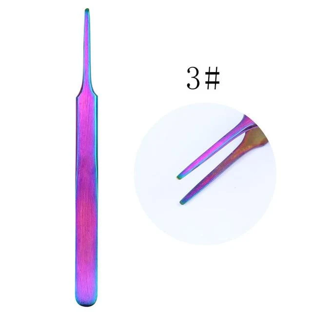 21 Stil Regenbogen Edelstahl Nagel Häutchenschieber Pinzette Nail Art Dateien UV Gel Nagellack entfernen Maniküre Pflege Groove Clean Tool
