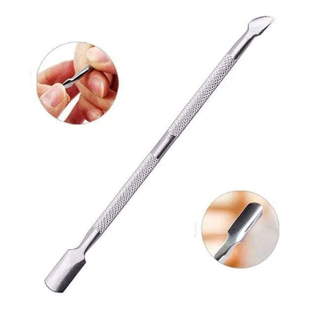 21 Stil Regenbogen Edelstahl Nagel Häutchenschieber Pinzette Nail Art Dateien UV Gel Nagellack entfernen Maniküre Pflege Groove Clean Tool