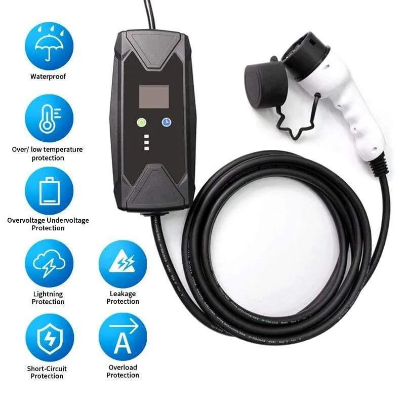 HEISEN 16A einstellbar Typ 2 Einstellbarer EU Elektroauto Iec 62196 EV Ladegerät Controller