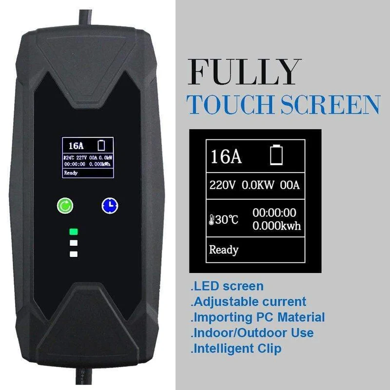 HEISEN 16A einstellbar Typ 2 Einstellbarer EU Elektroauto Iec 62196 EV Ladegerät Controller