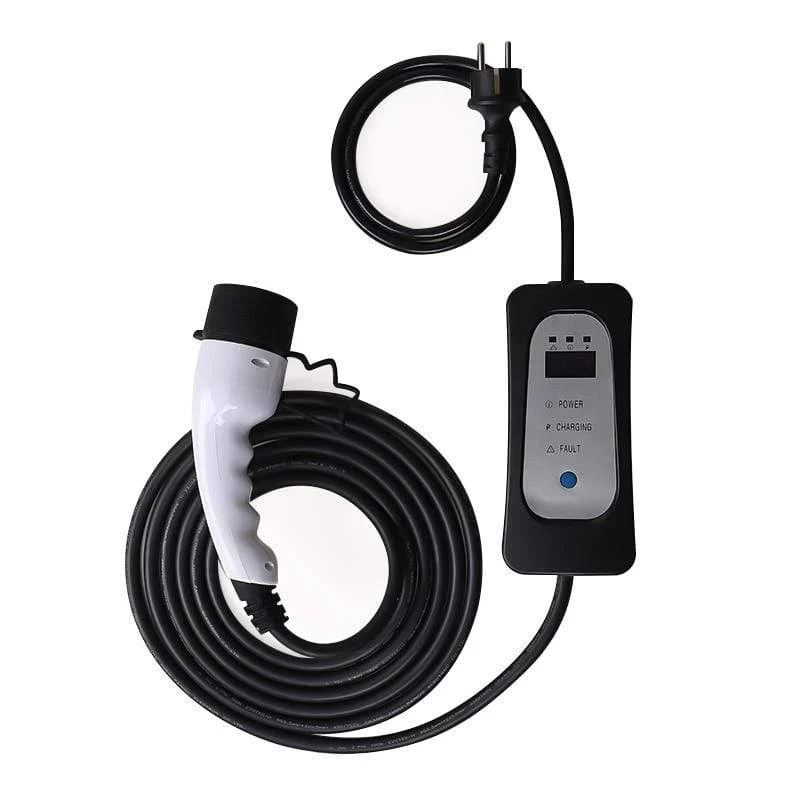 Typ 2 Mennekes EV-Ladegerät mit Schuko-Stecker, EVSE-Ladekabel, 5 Meter langes EV-Ladekabel für den Heimgebrauch für Elektroautos