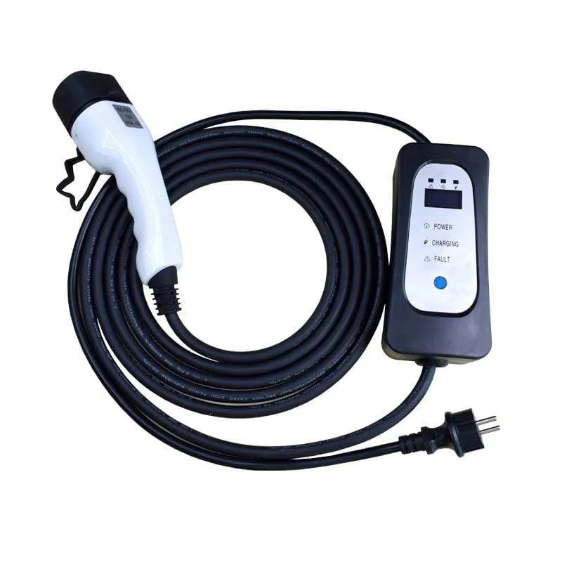 Typ 2 Mennekes EV-Ladegerät mit Schuko-Stecker, EVSE-Ladekabel, 5 Meter langes EV-Ladekabel für den Heimgebrauch für Elektroautos