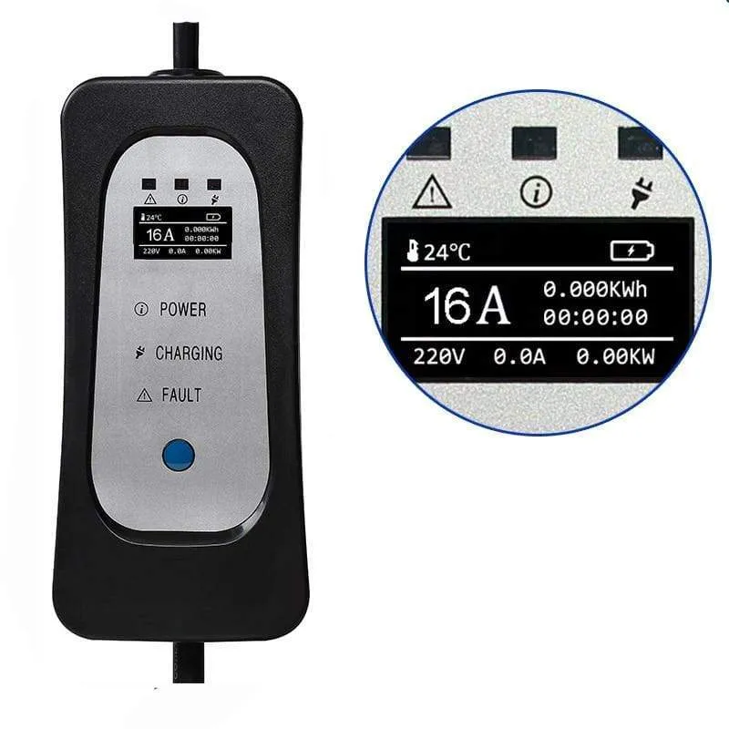 Typ 2 Mennekes EV-Ladegerät mit Schuko-Stecker, EVSE-Ladekabel, 5 Meter langes EV-Ladekabel für den Heimgebrauch für Elektroautos