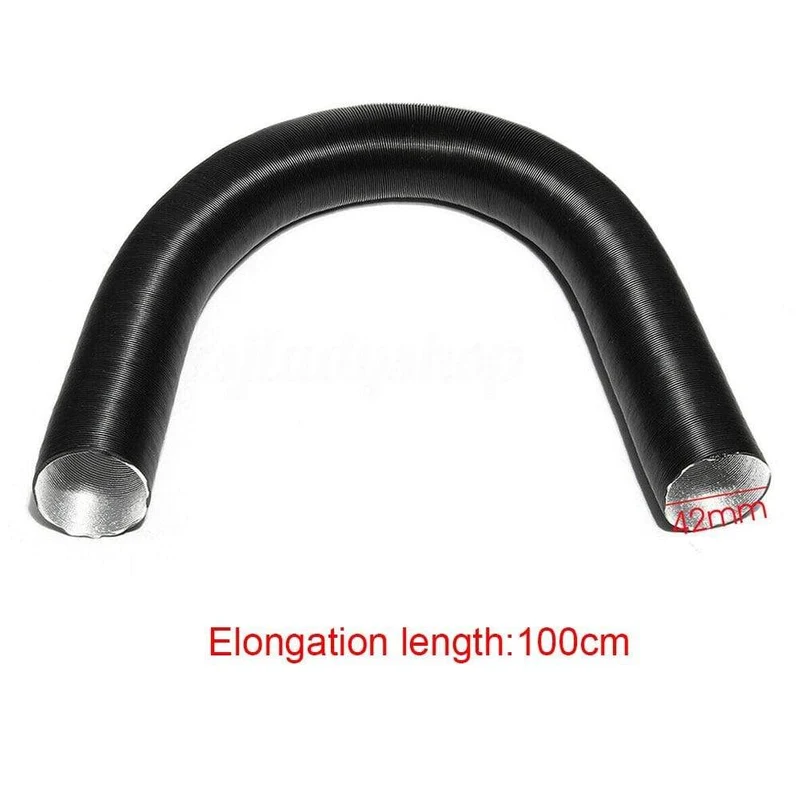 42/60/76mm Ersatz Reparatur Warm Heizung Isoliert Auto Lufteinlass Rohr Parkplatz Ersatzteil Welligkeit Verbrennung Aluminium folie Kanal