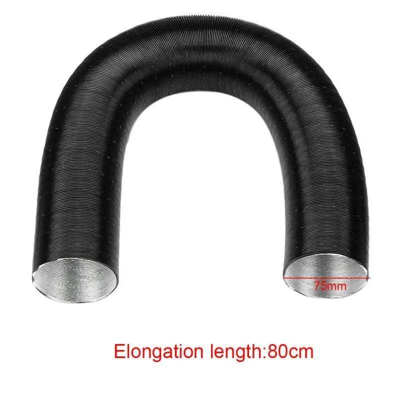 42/60/76mm Ersatz Reparatur Warm Heizung Isoliert Auto Lufteinlass Rohr Parkplatz Ersatzteil Welligkeit Verbrennung Aluminium folie Kanal