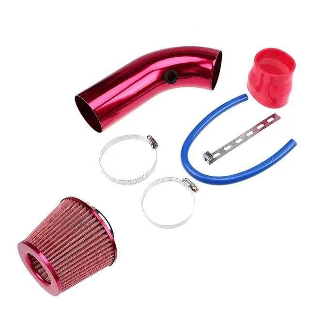 3" 76mm Lufteinlass-Set, Aluminium-Zulaufrohr mit High-Flow-Luftfilter, Kaltluft-Einlasskanal, Pilzkopf