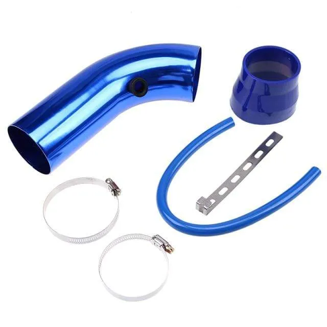 3" 76mm Lufteinlass-Set, Aluminium-Zulaufrohr mit High-Flow-Luftfilter, Kaltluft-Einlasskanal, Pilzkopf