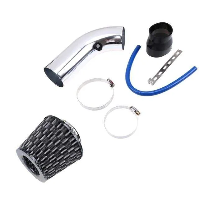 3" 76mm Lufteinlass-Set, Aluminium-Zulaufrohr mit High-Flow-Luftfilter, Kaltluft-Einlasskanal, Pilzkopf