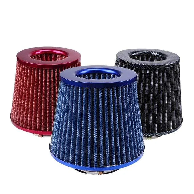 3" 76mm Lufteinlass-Set, Aluminium-Zulaufrohr mit High-Flow-Luftfilter, Kaltluft-Einlasskanal, Pilzkopf