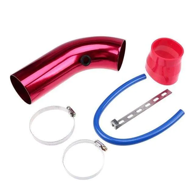 3" 76mm Lufteinlass-Set, Aluminium-Zulaufrohr mit High-Flow-Luftfilter, Kaltluft-Einlasskanal, Pilzkopf