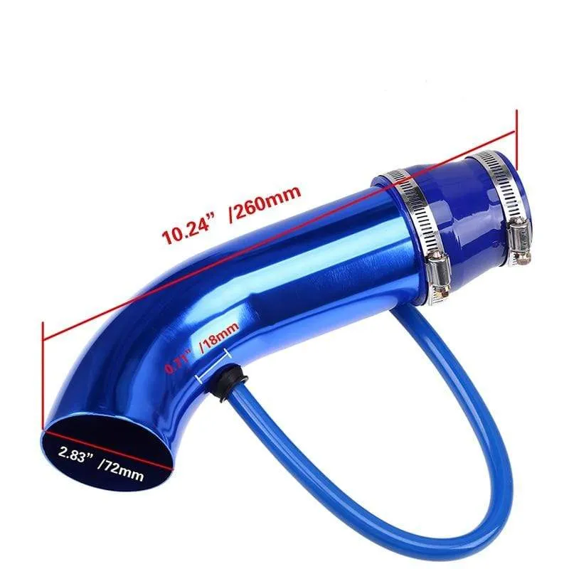 3" 76mm Lufteinlass-Set, Aluminium-Zulaufrohr mit High-Flow-Luftfilter, Kaltluft-Einlasskanal, Pilzkopf