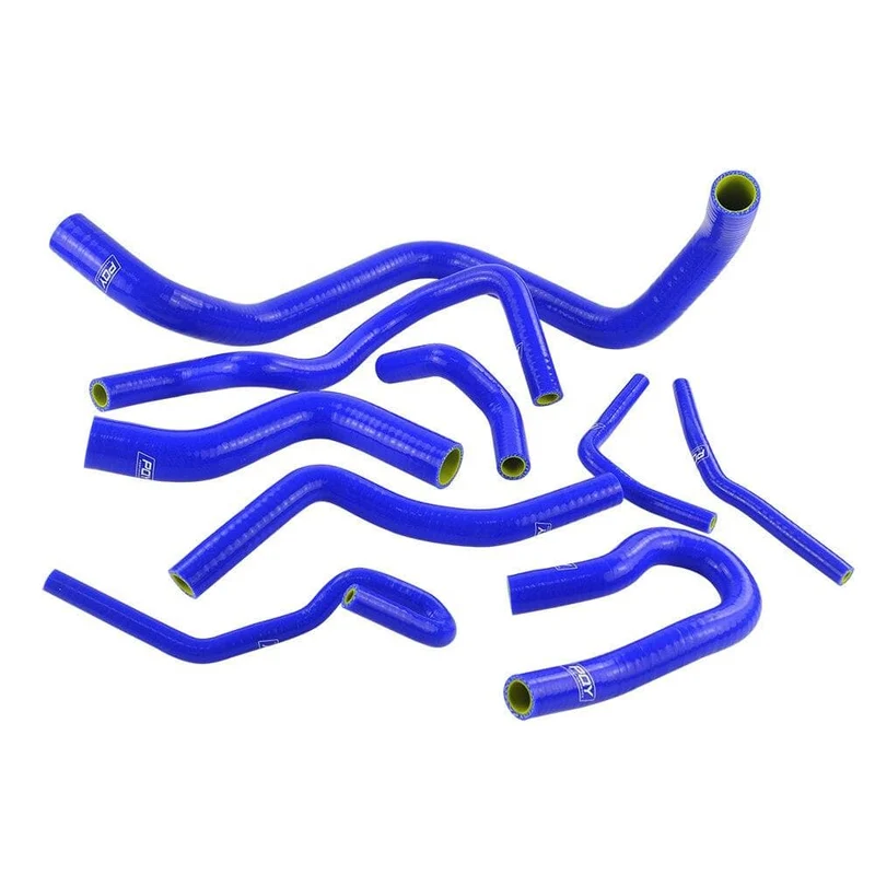 Blau & Gelb D15/16 Silikon Kühler Kühlmittel Schlauch, silikon schlauch kit Mit PQY logo Für Honda CIVIC SOHC D15 D16 EG EK 92-00