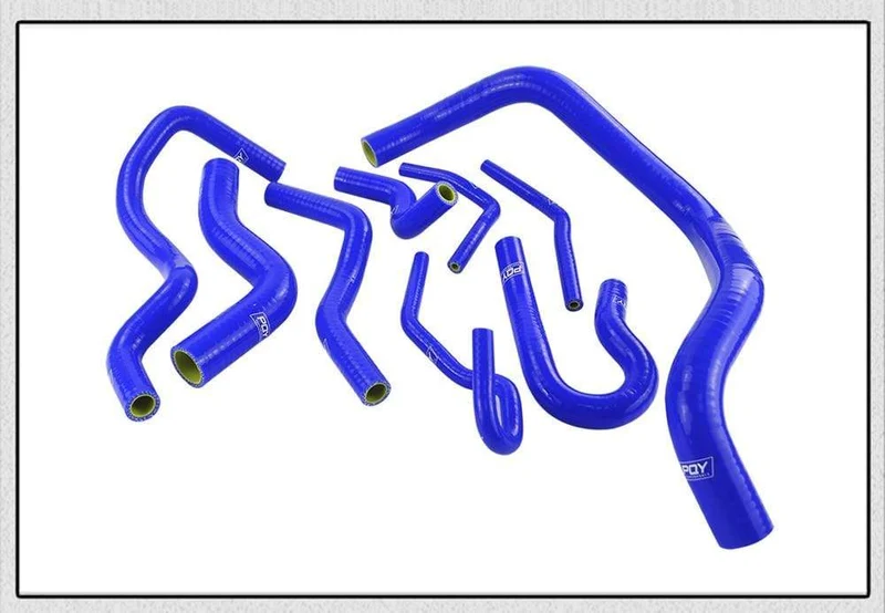 Blau & Gelb D15/16 Silikon Kühler Kühlmittel Schlauch, silikon schlauch kit Mit PQY logo Für Honda CIVIC SOHC D15 D16 EG EK 92-00