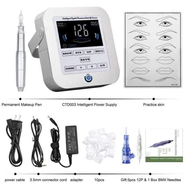BMX Permanent Make-Up Maschine Tattoo Maschine Sets Dermografo Digital Gerät Augenbrauen Lip Pen Maschine Kits