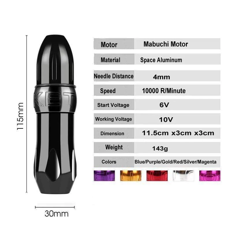 Professionelle Rotary Tattoo Maschine Schweizer Motor Stift Permanent Make-Up Tattoo Maschine Sets Tattoo Power Starke Ruhige Motor Versorgung