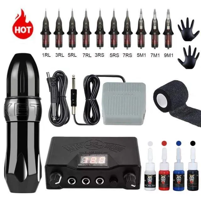 Professionelle Rotary Tattoo Maschine Schweizer Motor Stift Permanent Make-Up Tattoo Maschine Sets Tattoo Power Starke Ruhige Motor Versorgung