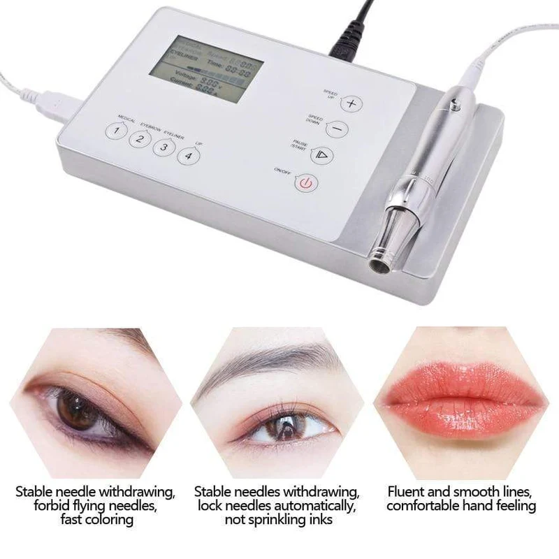 Tattoo Machine Kit Digitales Permanent Makeup Tattoo Geräteset Professionelles Siwss Motor Tattoo Netzteil für Augenbrauenlippe