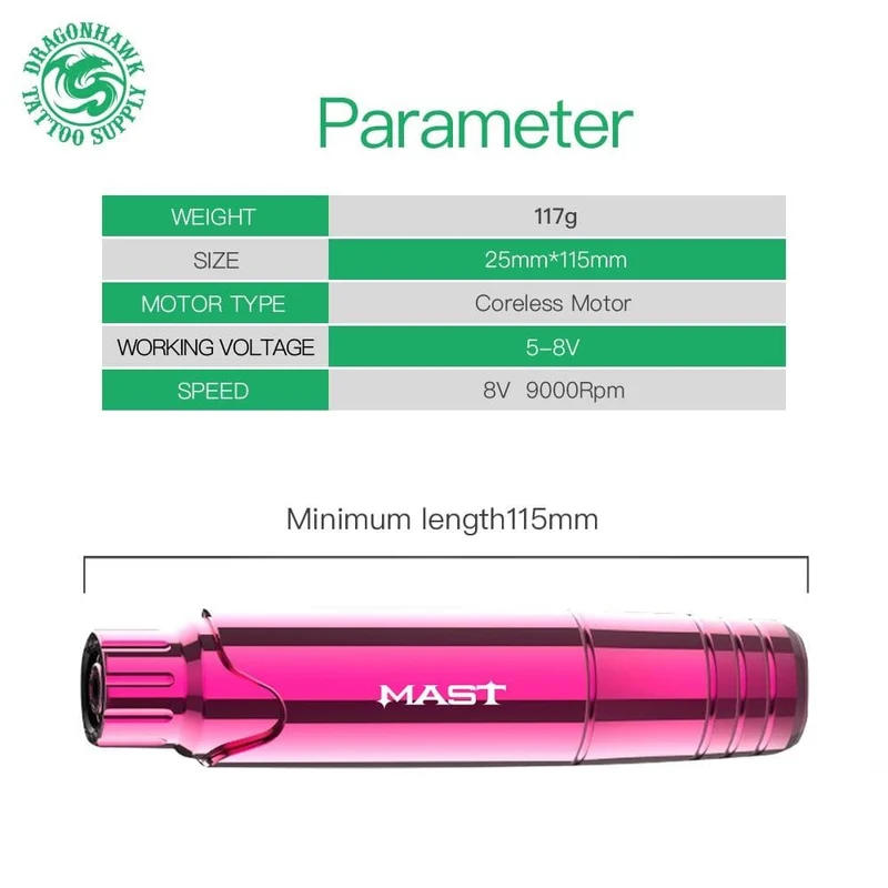 Komplette Permanent Make-Up Maschine Mast P10 Eyeliner Augenbrauen Lippen Werkzeuge Tattoo Stift Kit Mini Netzteil für Tattoo Künstler