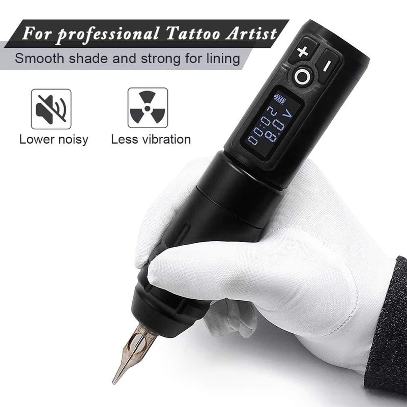 Biomaser Wireless Tattoo Maschine Professioneller Rotary Tattoo Pen Original Deutscher Motor 1800mAh Akku Schnellladung Hub 4.0mm