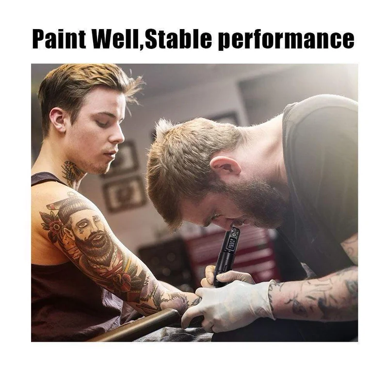 Biomaser Wireless Tattoo Maschine Professioneller Rotary Tattoo Pen Original Deutscher Motor 1800mAh Akku Schnellladung Hub 4.0mm