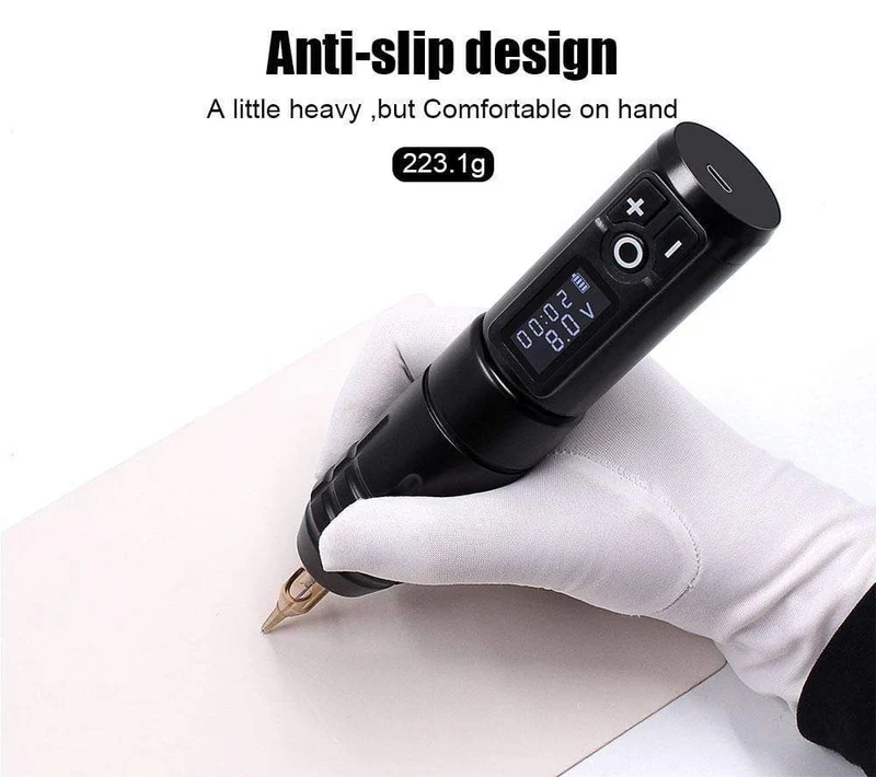Biomaser Wireless Tattoo Maschine Professioneller Rotary Tattoo Pen Original Deutscher Motor 1800mAh Akku Schnellladung Hub 4.0mm