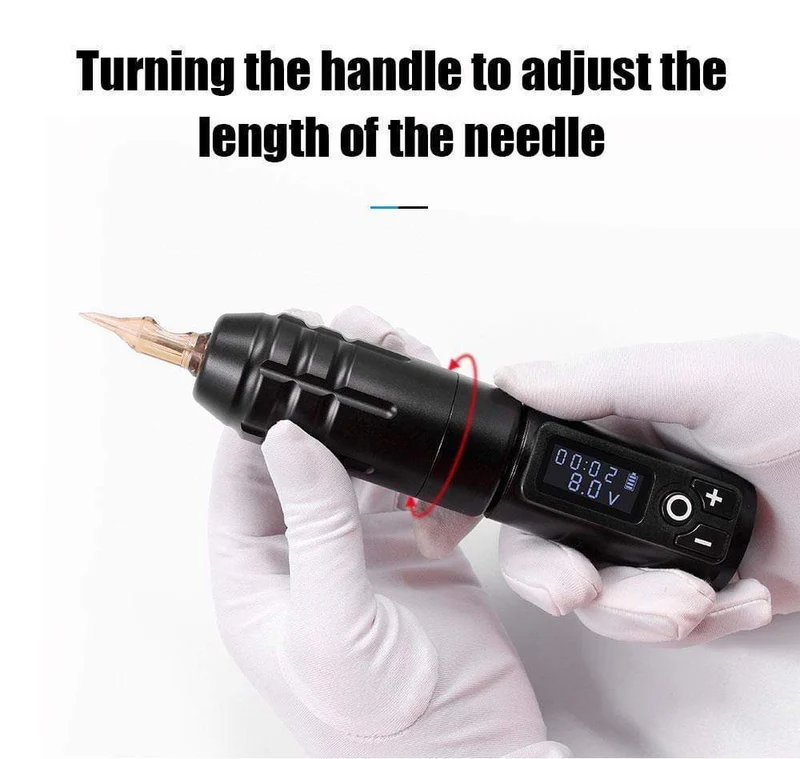 Biomaser Wireless Tattoo Maschine Professioneller Rotary Tattoo Pen Original Deutscher Motor 1800mAh Akku Schnellladung Hub 4.0mm