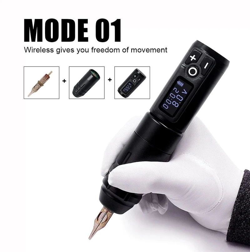 Biomaser Wireless Tattoo Maschine Professioneller Rotary Tattoo Pen Original Deutscher Motor 1800mAh Akku Schnellladung Hub 4.0mm