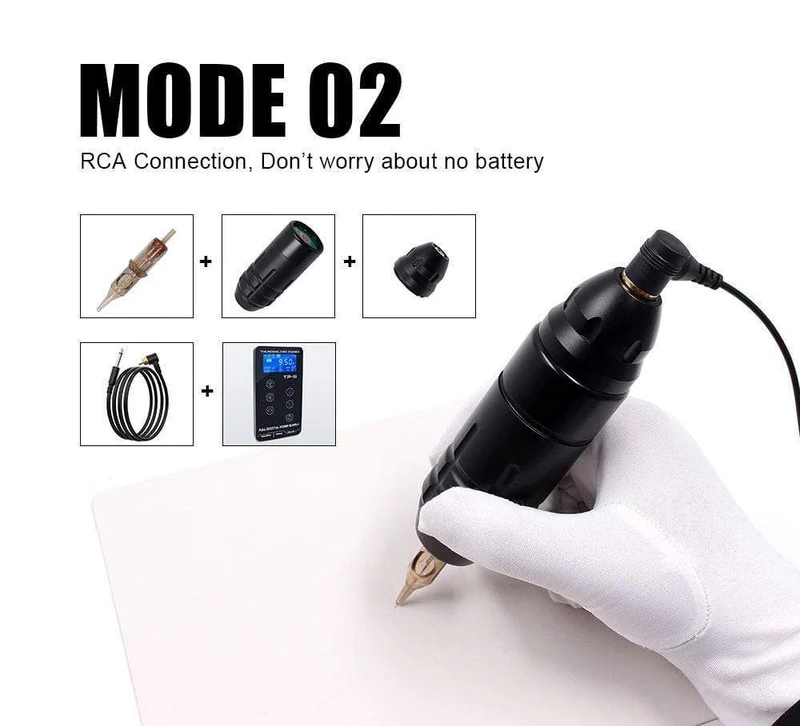 Biomaser Wireless Tattoo Maschine Professioneller Rotary Tattoo Pen Original Deutscher Motor 1800mAh Akku Schnellladung Hub 4.0mm