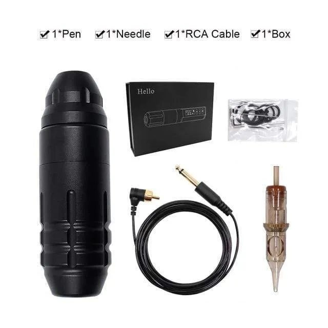 Biomaser Wireless Tattoo Maschine Professioneller Rotary Tattoo Pen Original Deutscher Motor 1800mAh Akku Schnellladung Hub 4.0mm